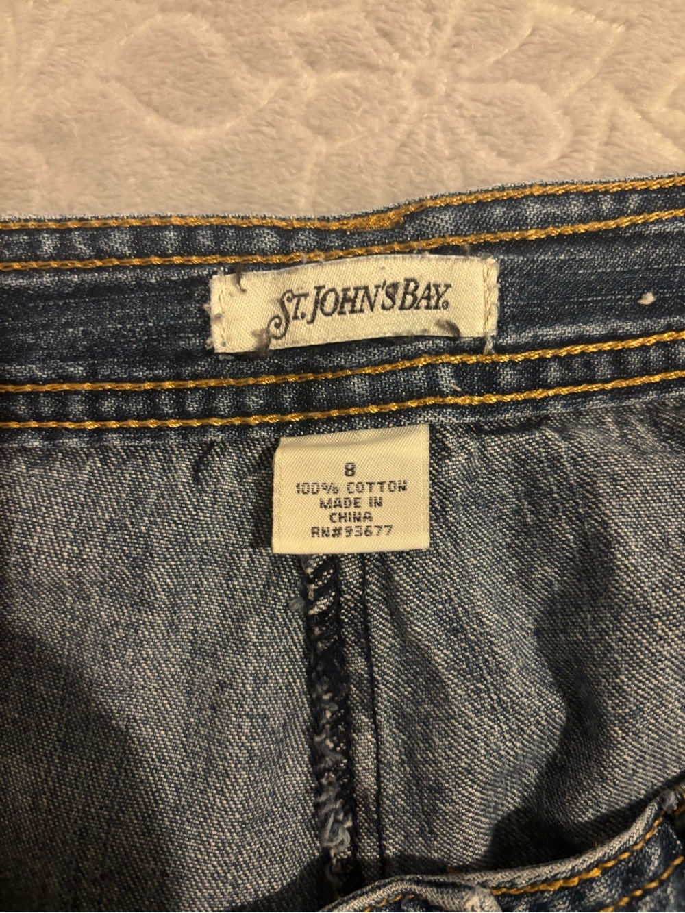 St. John's Bay Denim Mini Skort - Picture 8 of 9